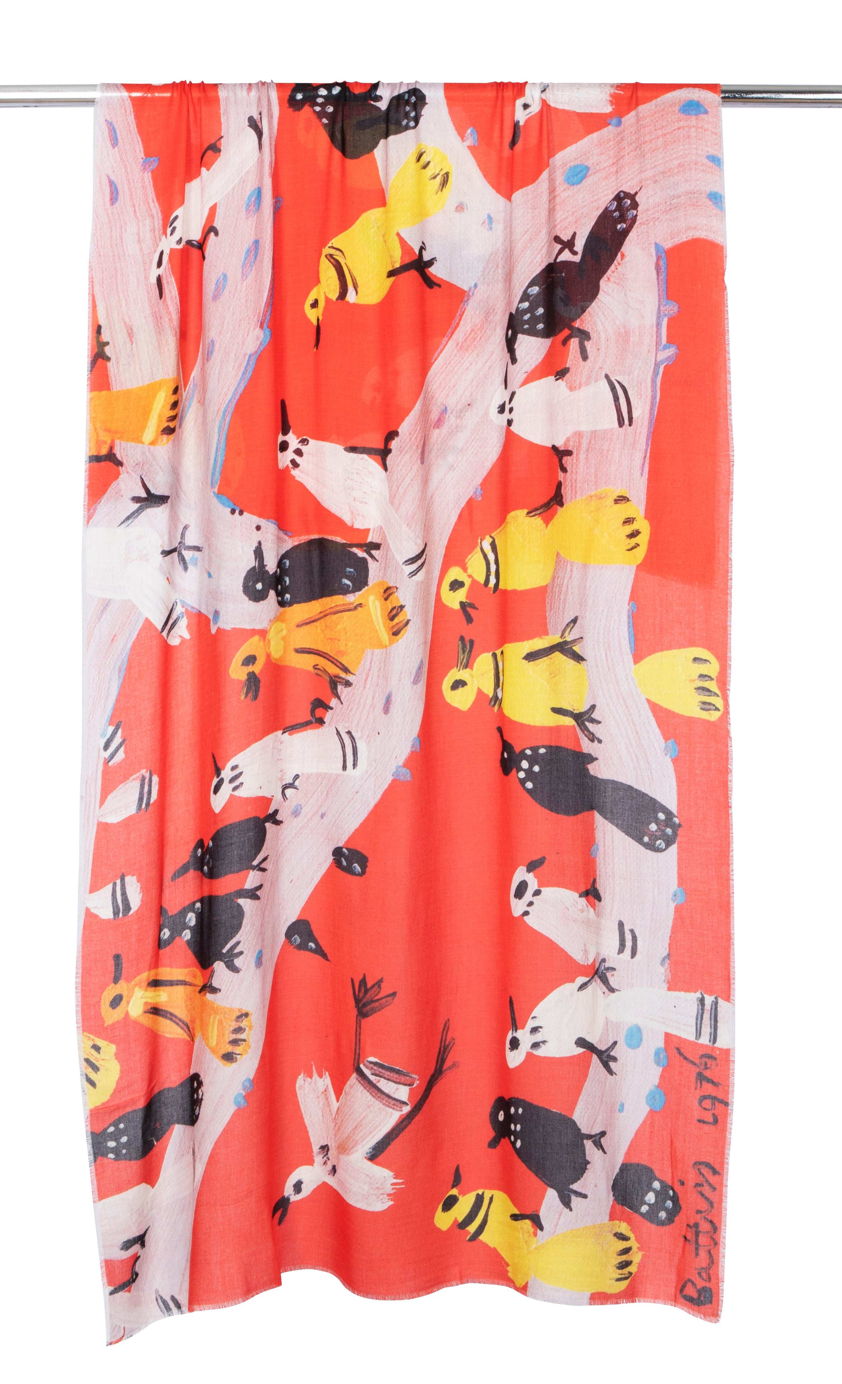 Birds in a Tree Cotton Sarong / Shawl