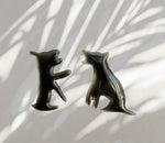 Load image into Gallery viewer, Dogs &amp; Flies Earrings in Black - Earrings
