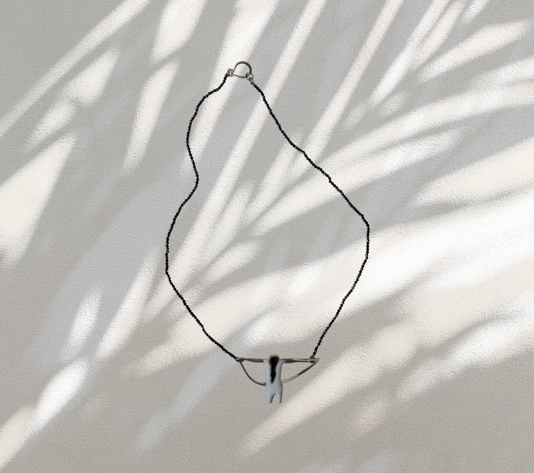 Girl with Rope: Faceted Spinel Beads - Necklace