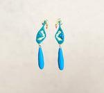 Load image into Gallery viewer, Small Duck with Turquoise- Earrings
